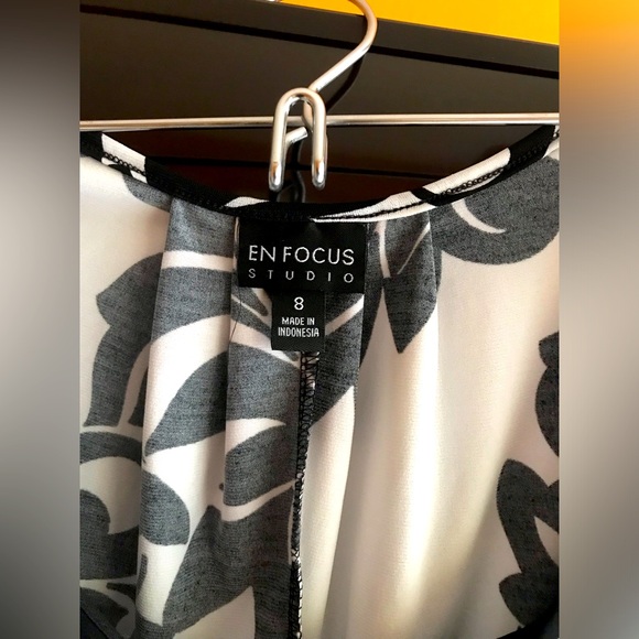 Classy En Focus size 8 dress ENFOCUS DRESS EN FOCUS SIZE 8 black white dress - Picture 5 of 7